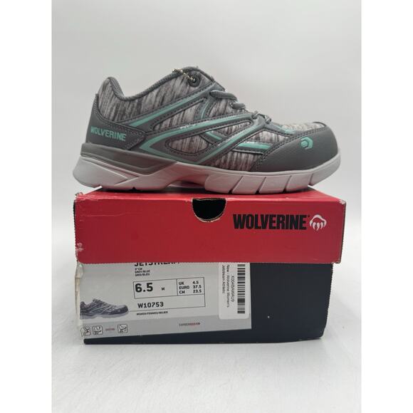 Wolverine JETSTREAM Women's Work Shoe Grey/Blue US Size 6.5 Medium - Picture 11 of 11
